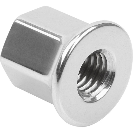 Kipp Cap Nut W. Collar Hygienic Usit D=M12, Stainless Steel 1.4404 Polished Ehedg K1493.12